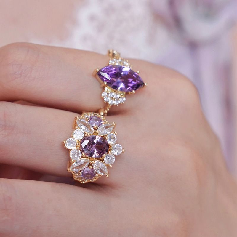 Royal Purple Sparkling Ring